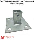 Square Post Base 1 5/8" for Unistrut Channel Hot Dip Galvanized 4774G P2072ASQ