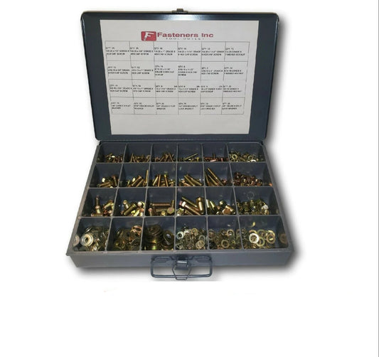 Grade 8 Hex Bolts, Nuts & Washers Assortment Kit COARSE THREAD - 573 Pieces!