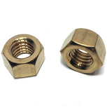 3/8"-16 Silicon Bronze FInished Hex Nut UNC