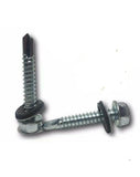 Hex Rubber Washer Head #10 x 1-1/2" Self-Drilling Roofing Siding Screw Zinc