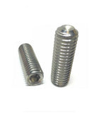 (Qty 100) 1/4-20 x 1/2" Stainless Steel Socket Set Screw Cup Point