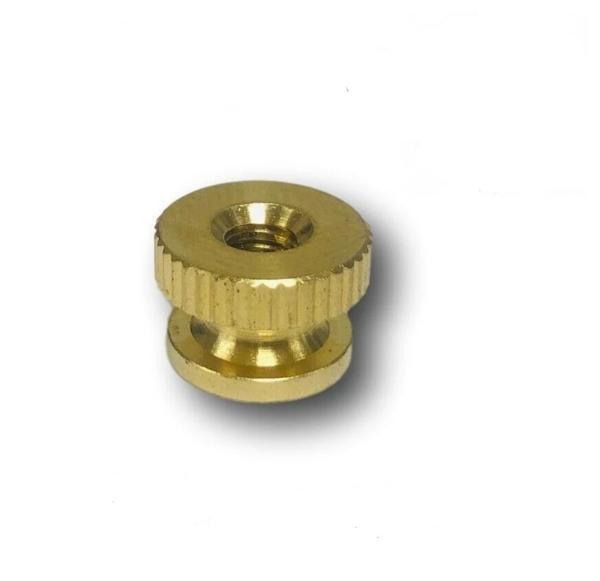 (QTY 25) 1/4-20 Brass Solid Knurled Thumb Nut UNC Decorative