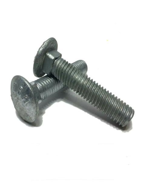 3/8"-16 x 1" Carriage Bolt Hot Dipped Galvanized A307