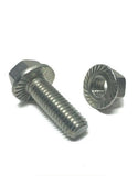 1/4"-20 x 1" StaInless Steel Hex Cap Serrated Flange Bolt with nuts