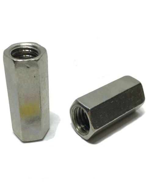 1/2"-13 x 1 1/4" Stainless Steel Threaded Rod Coupling Nuts