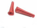 (500) #10-12 x 1" PLASTIC WALL ANCHOR - CONICAL ANCHOR - RED - MADE IN USA
