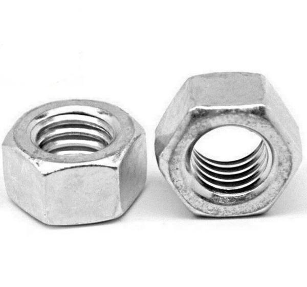 3/8"-16 Low Carbon Grade 2 Finished Hex Nuts Zinc Plated