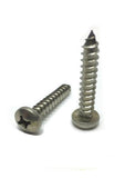 #8 x 1/2" Sheet Metal Screws StaInless Steel Pan Head Phillips Drive