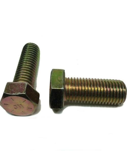 1/4"-20 x 1/2" Hex Bolt Zinc Plated Grade 8 Cap Screw Full Thread