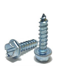 #10 x 3/4" Hex Washer Head Slotted Sheet Metal Screw Zinc Plated