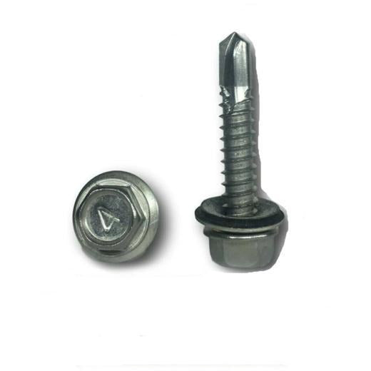 QTY1000 #8 x 3/4" Stainless Steel Roofing Siding Screws Hex Washer Head TEK EPDM