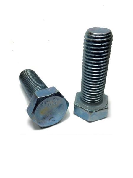 M8-1.25 x 40mm Hex Bolt Zinc Plated Grade 10.9 Cap Screw Metric