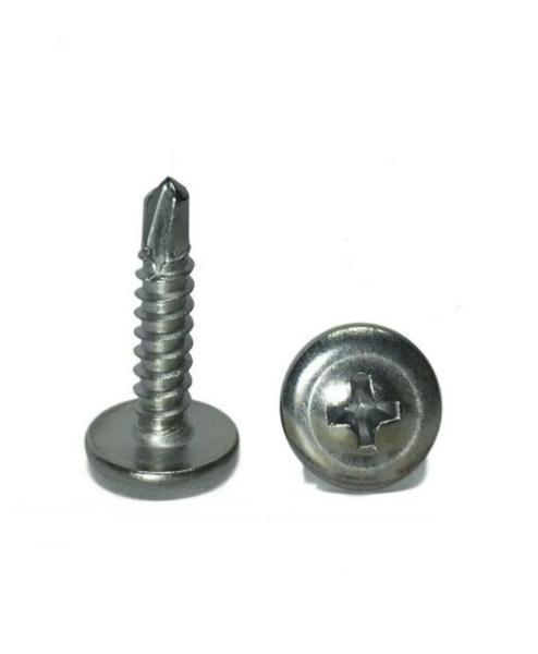 #8 x 1 1/4" Stainless Steel Phillips Modified Truss Head Self Drilling Screw