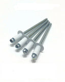 White POP Rivets ALL Steel 4-2 1/8" x 1/8" Grip Range Zinc Plated 42