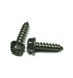 #8 x 1 1/4" Hex Washer Head Slotted Sheet Metal Screw Stainless Steel