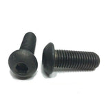 8-32 x 1 1/4" Button Head Cap Screw Black Oxide Thread Socket