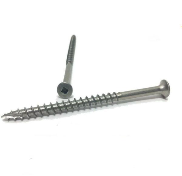 #10 x 3-1/2" StaInless Steel Deck Screws Square Drive Wood Type 17