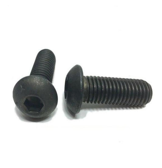 #10-24 x 3/4" Button Head Cap Screw Black Oxide Coarse Thread Socket