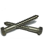 5/16" x 1" Lag Screws Hex Head StaInless Steel 18-8 / 304