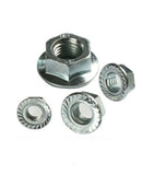 3/8"-16 Hex Flange Nuts Serrated Zinc Plated "Whiz Nuts"