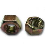 (Qty 25) 5/8-11 Grade 8 Finish Hex Nuts Yellow Zinc Plated Hardened