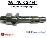 3/8" x 2 1/4" Concrete Wedge Anchor Stainless Steel Grade 304