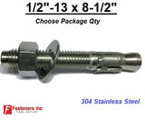 1/2" x 8 1/2" Concrete Wedge Anchor Stainless Steel Grade 304