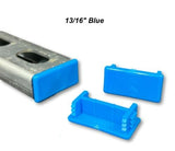 PVC Style Plastic BLUE End Caps Unistrut Channel 13/16'' D Shallow #EC-1BL