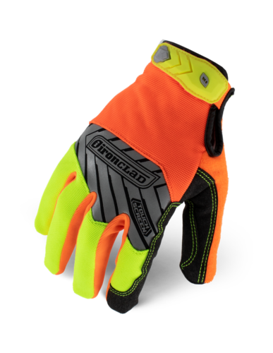 IronClad IEX-HVP Pro-Touch Hi-Viz Gloves Yellow Orange Touchscreen