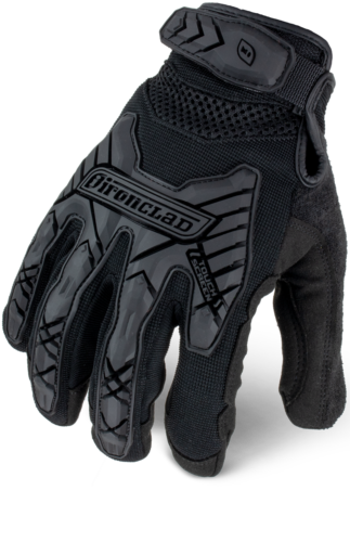 IronClad IEXT-IBLK Command Tactical Impact Black Gloves