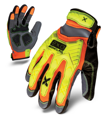 IronClad EXO2-HZI HI-VIZ Impact Industrial Athlete Glove