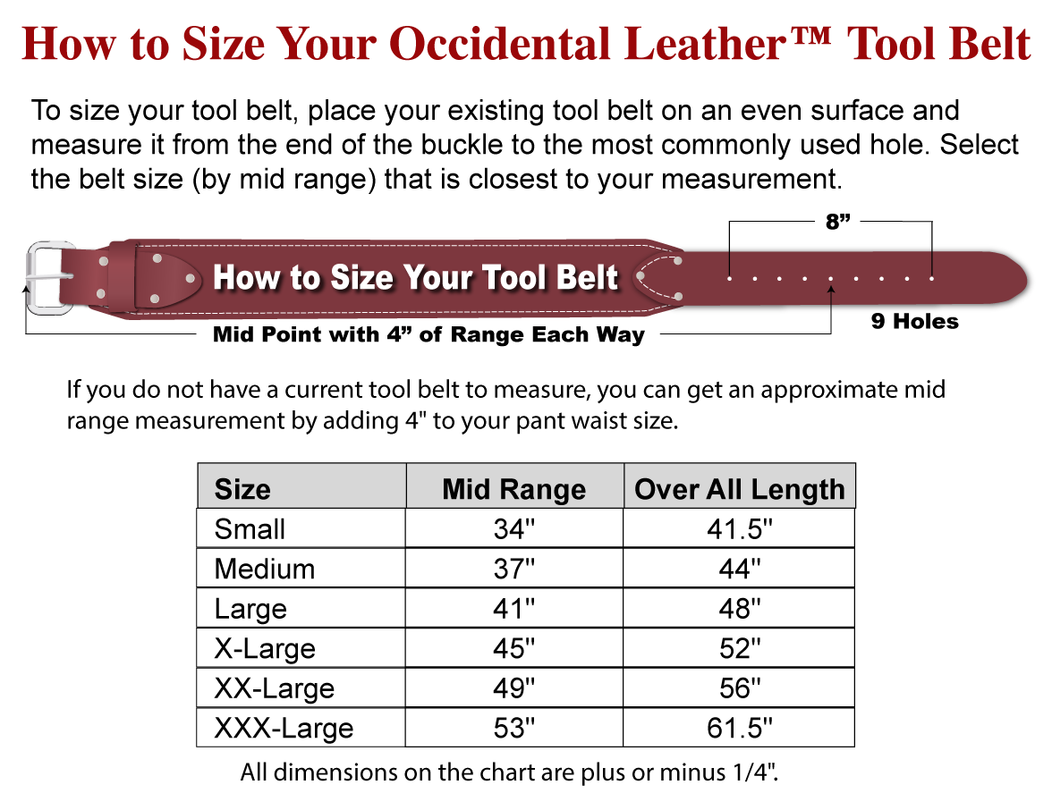 Occidental Leather 5080DB Pro Framer™ Tool Belt Set – Fasteners Inc