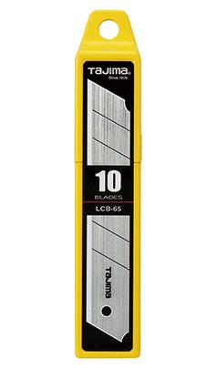 TAJIMA LCB-65 Utility Blades - 10-pack 1" Rock Hard Box Cutter Snap Blades with Premium Tempered Steel & Ultra-Sharp Edge