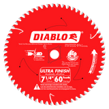Diablo D0760A 7-1/4 in. x 60 Tooth
Ultra Finish  Saw Blade