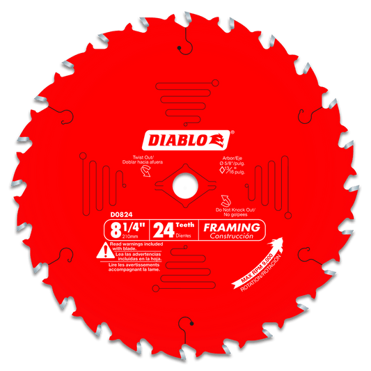 Diablo D0824X 8-1/4 in. x 24 Tooth Framing
 Saw Blade