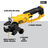DeWalt DCG412B 20V MAX Lithium-Ion Cordless 4-1/2 in. to 5 in. Grinder (Tool Only)